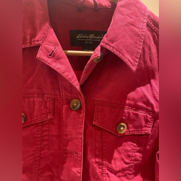 Eddie Bauer red jean jacket - Picture 4 of 4